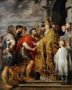 Peter Paul Rubens Saint Ambrose forbids emperor Theodosius I to enter the church Spain oil painting artist